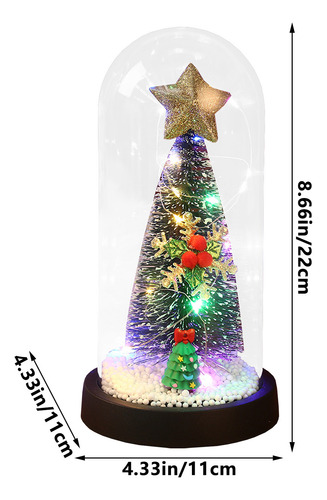 Colgante De Navidad Con Tapa De Cristal En Forma De Miniárbo