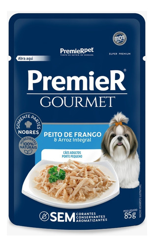 Premier Gourmet Cães Ad Pequeno Porte Frango 85 Gr (01 Un)