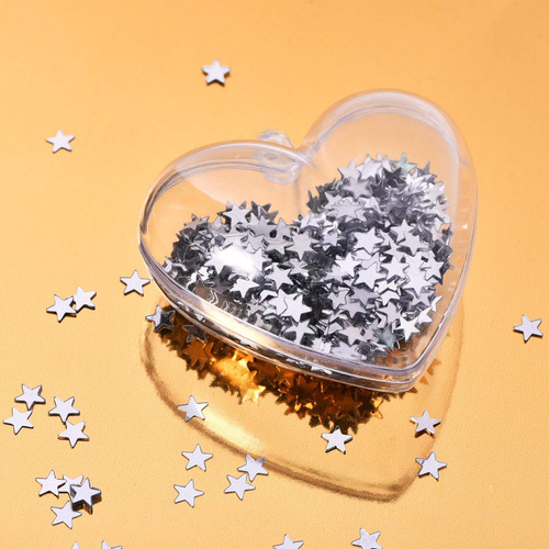 Confetti Mini Estrellas Plateadas 6mm 30gr.