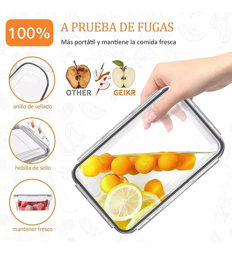 Af Recipientes De Cocina Herméticos Con Tapas Y Plástico Pp
