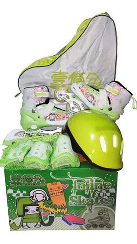 Imagen 2 de 7 de Patines Lineales Ajustables Y Combo De Seguridad