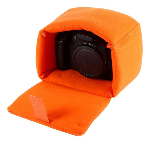 Bolsa Para Camara Dslr Acolchada Naranja A Prueba De Golpes