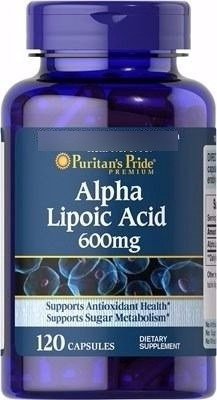 Alpha Lipoic Acid 600mg. Puritans Pride 120 Cápsulas Usa