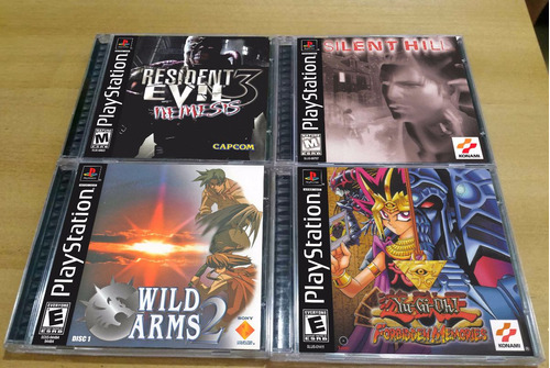 Re3 Pt-br, Silent Hill, Wild Arms 2 (2 Cd's) E Yugioh - Ps1