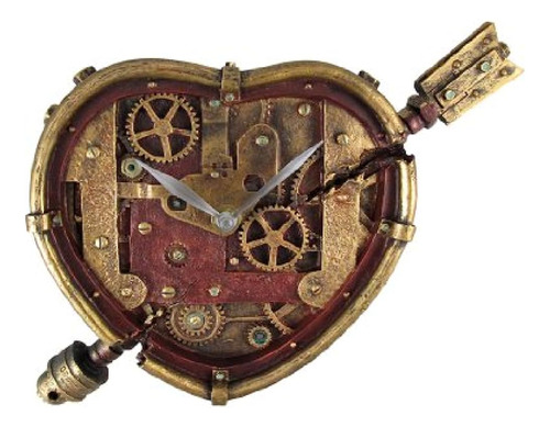 Steampunk Reloj De Pared Corazón Cupido Perforadas Engranaje
