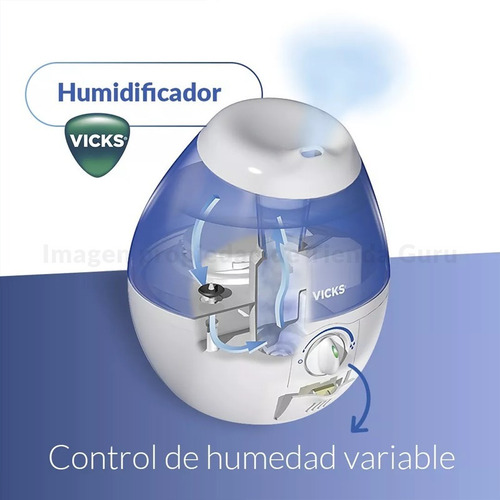 Imagen 5 de 10 de Humidificador Vick Ultrasónico De Vapor Frío 1.8l Vul520war