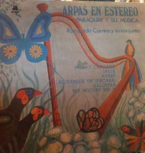 Disco Vinilo Romualdo Correa Arpas Música Del Paraguay