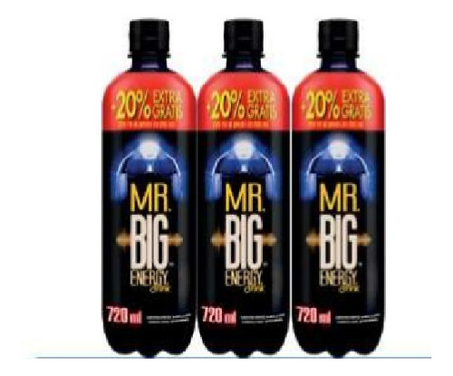 Imagen 1 de 2 de Bebida Energetica Drink Mr.big 720cc  (3 Unidades)-super
