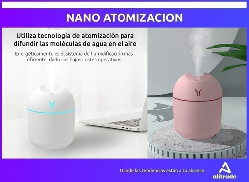 Humidificador Aromatizador De Ambientes Luz Led Usb 250ml