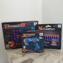 Comprar Combo Lanzadora Dardos (nerf) Con Dardos Y Pared De Punteria