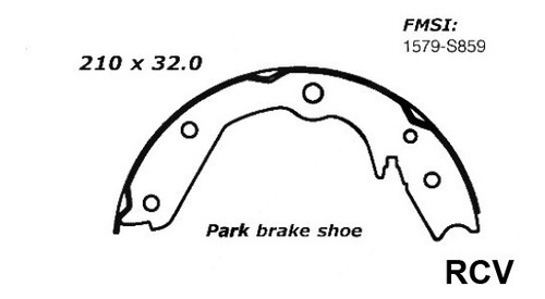 Balata Freno Mano Para Lexus Rx300  2000 S/e