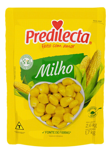 Milho Verde em Conserva Predilecta Sachê 1,7kg