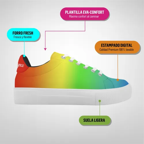 Tenis suela arcoiris new arrivals