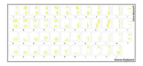 Pegatinas De Teclado Coreano Fondo Transparente Letras Amari