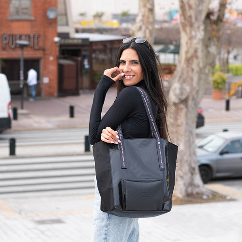 Imagen 3 de 10 de Cartera Bolso Tote Bag Grande Xl Ecocuero Urbana Mujer