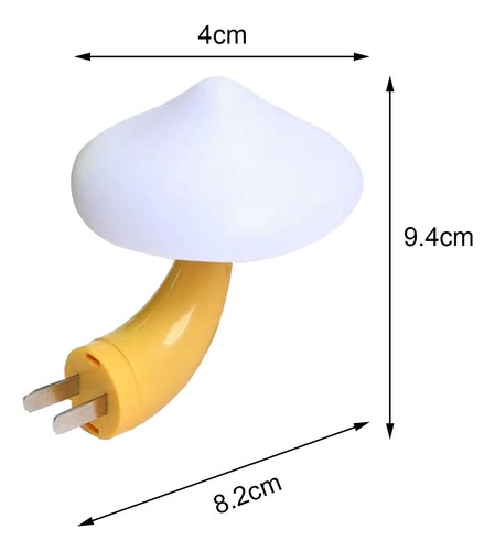 Lámpara De Pared Con Enchufe De Luz Nocturna De Setas,