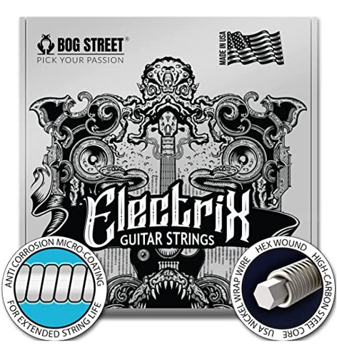 Cuerdas De Guitarra Eléctrica Bog Street Electrix (coated),