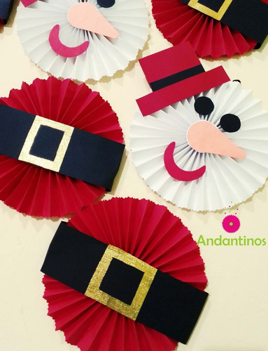 Rosetones Navideños Santa & Frosty, Ecofriendly, De Papel