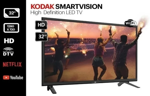 Imagen 3 de 7 de Smart Tv 32 Pulgadas Hd Kodak Smartvision Led 32 110v/240v