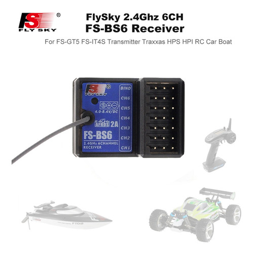 Flysky Fs-bs6 Receptor 2.4ghz 6ch Afhds2 Para Flysky Fs-gt5