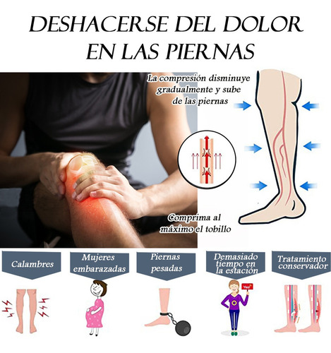 Medias Calcetas Compresión Alivia Varices Y Circulación 8pcs