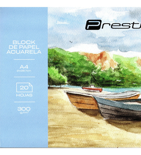 Block Papel Prestige Acuarela A4 Con 20 Hojas 300 Gr