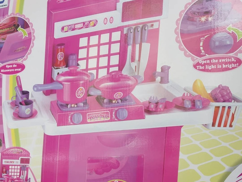 Cocina Grande Con Accesorios Luces Y Sonido