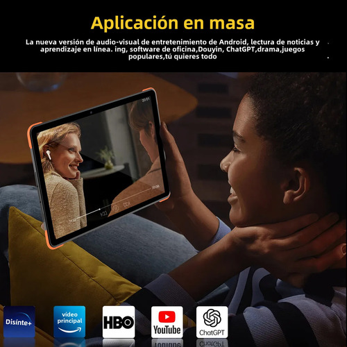 Tablet Hancdon Tab G11 10.1 128gb Negro 8gb Ram 10 Core 6000mah Wifi Bluetooth 5.0 Android 12 Con Funda Mouse Teclado