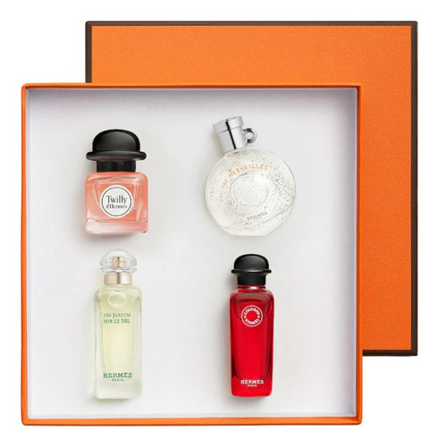 Conjunto de água de toalete em miniatura Hermès Mini Fragrance Discovery 7,5 ml