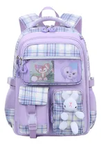 Comprar Mochila Escolar Kawaii Importada Con Peluche De Conejo
