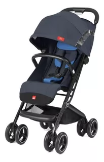 Carrinho de bebê de paseio GB Gold Qbit+ All-Terrain night blue com chassi de cor preto