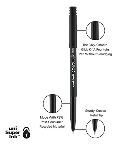 Uni-ball Onyx Roller Ball Stick Lápiz A Base De Tinte Tinta