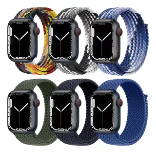 Fwefww Correia Tecida De 6 Laços Para Apple Watch Iwatch 9