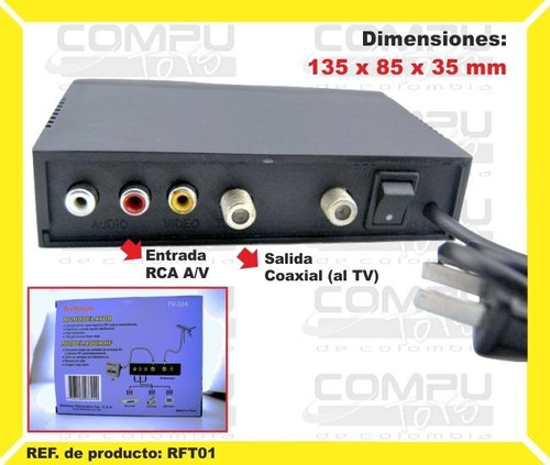 Convertidor Rca A Coaxial Rf Ref: Rft01 Computoys Sas