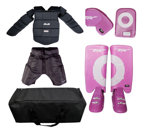 Set Arquero Tk Hockey Pads Guantes Bermudas Arquera Kickers