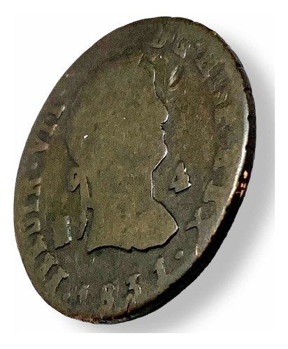 Moneda Antiguacobre España 4 Maravedis 1831 Rey Fernando Vii (Usado)