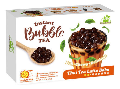 O´s Bubble Tea Instant Bubble Tea Thai Tea Latte Boba 425 G