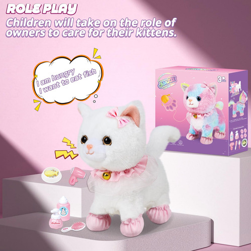 Robot De Peluche Electrónico Interactivo Que Camina Cat Jima