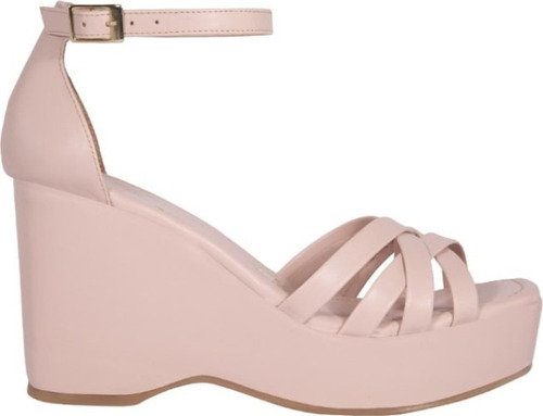 Sandalias Nude Veraniegas Con Plataforma Antiderrapante