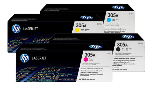 Toner Hp 305a Ce410a+ce411a+ce412a+ce413a Original Combo