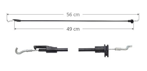 Chicote Cerradura Puerta Vw Crossfox 2007 - 2009 56cm Nac