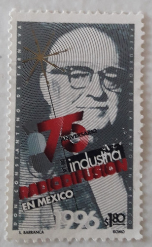 Timbre Postal Sello Estampilla 75 Aniversario De La Industri