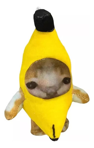 Q 2 Animales De Peluche Gato De Algodón Plátano Feliz Y