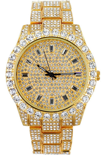 Reloj Hombre Techno P 8918-mb-gg De Cuarzo Pulso Dorado Just