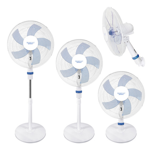 Ventilador Pedestal Piso O Mesa 40w Motor De Aluminio 40.64 Cm 110v/60hz Blanco 5