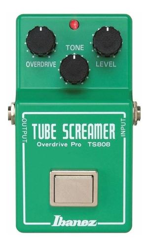 Imagen 2 de 5 de Pedal de efecto Ibanez Tube Screamer Overdrive Pro TS808 verde