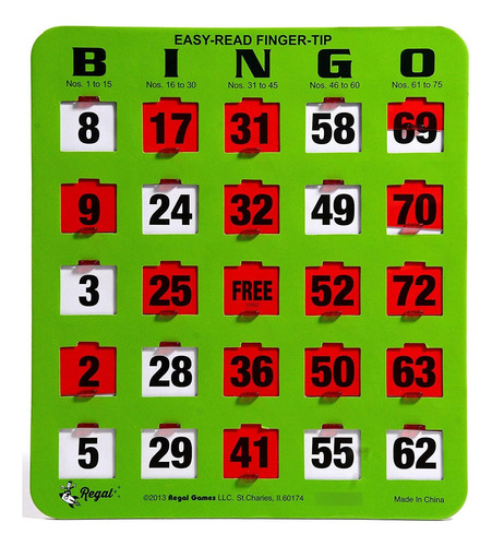 50 Tarjetas De Bingo Grandes Resistentes 5 Capas Jumbo