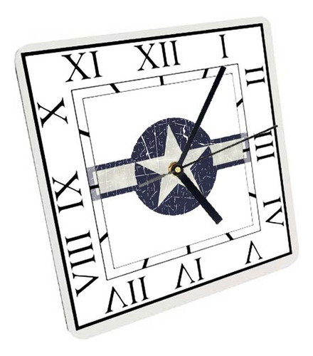 Reloj Madera Brillante Pared Y Mesa Simbolos Y Escudos  A271