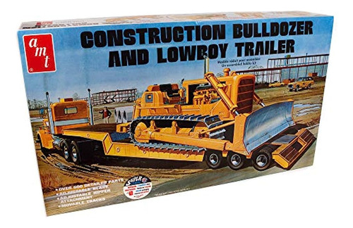 Amt Lowboy Trailer & Bulldozer Combo Kit De Modelo A Escala 