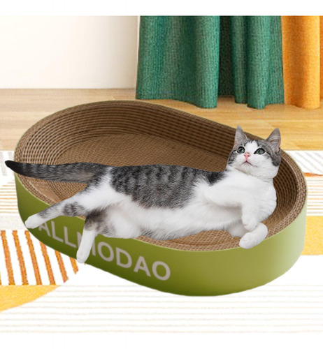 Cat Scratcher Board Cat Ratch Pad Tazón Sofá De Verde M
